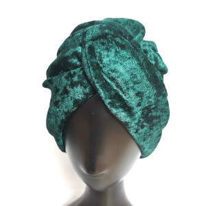 Turban zielony atłasik