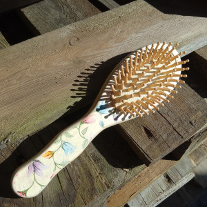 Szczotka do włosów - kwiaty