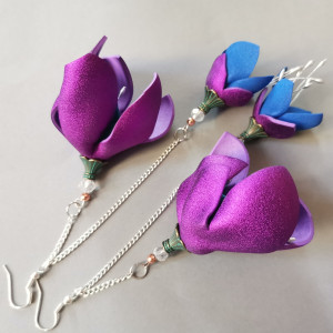 Kolczyki  kwiaty lekkie