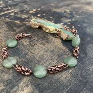 Bransoletka miedziana - AWENTURYN