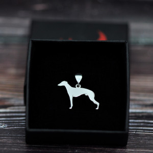 Whippet / Chart angielski - wisiorek z psem, srebro 925