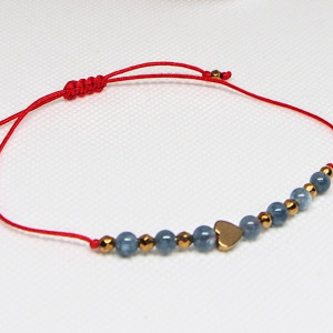 Bransoletka z niebieskiego turmalinu i dodatków z Hematytu