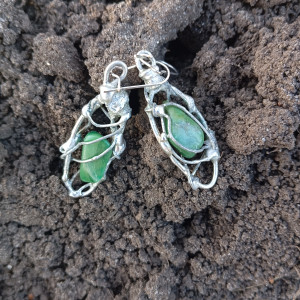 Kolczyki z awenturynami