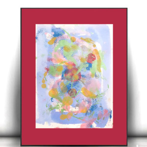 nowoczesny rysunek 30x40, kolorowa grafika na ścianę, boho dekoracja do domu, abstrakcyjny obraz malowany ręcznie, obrazek do sypialni, rysunek do salonu, grafika do biura