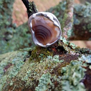 Pierścionek z agatem