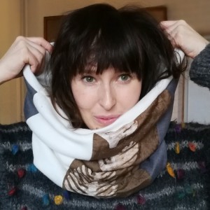 komin patchwork etno duży ciepły