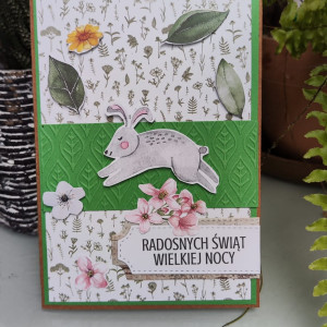 Kartka świąteczna ręcznie wykonana handmade na Wielkanoc