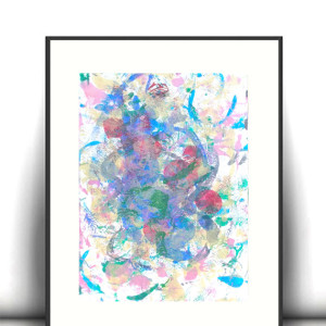 nowoczesny  obraz 30x40, kolorowa dekoracja na ścianę, boho grafika do domu, abstrakcja malowana ręcznie, rysunek do sypialni, abstrakcyjny obraz do salonu, oryginalna grafika do biura