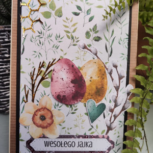 Kartka świąteczna ręcznie wykonana Wielkanoc