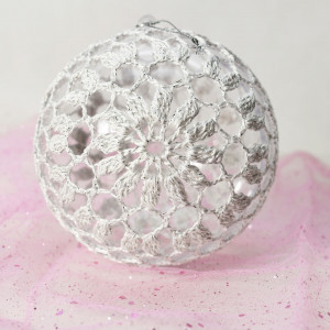 Biała bombka 3-10cm