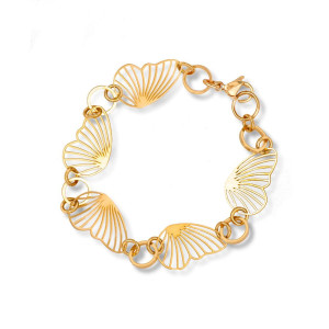 Bransoletka ze złoconych skrzydełek c863