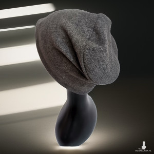 Czapka męska damska szara