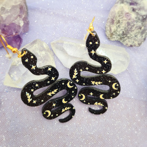 Kolczyki Snake Black