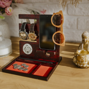 Organizer na zegarki , Drewniany stojak na zegarki