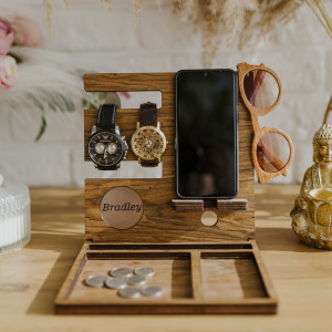 Organizer na zegarki , Drewniany stojak na zegarki