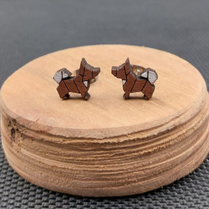 Kolczyki drewniane PSY