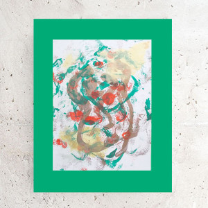 nowoczesny obraz malowany ręcznie, abstrakcyjny rysunek 30x40, minimalizm grafika na ścianę, abstrakcja do przedpokoju, dekoracja na ścianę, grafika do biura, rysunek do sypialni