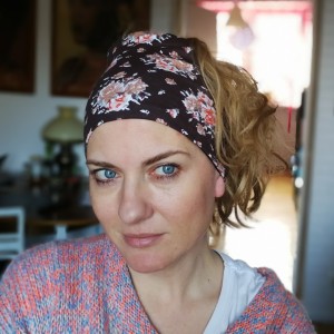 kolorowa opaska we wzory szeroka