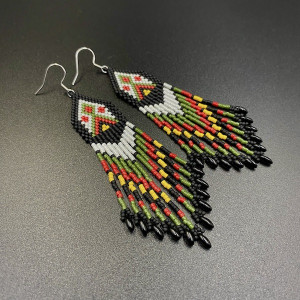 KOLCZYKI INDIAŃSKIE PLECIONE #717