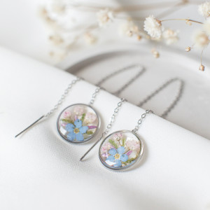 Kolczyki z kompozycją kwiatową