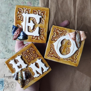 Zestaw inicjałów Rodzice + 2 Dzieci