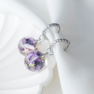 Kolczyki z kompozycją kwiatową 06