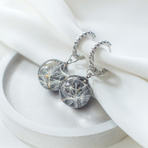 Kolczyki z rzęsek dmuchawca