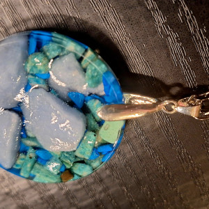 Amazonit Turkmenit Angelit 🧿 Naszyjnik Wisiorek 🪬