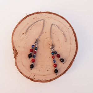 Kolczyki z rodonitem