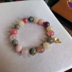 Bransoletka z jadeitów i zoisytów