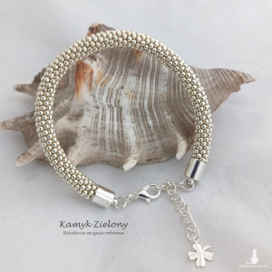 Bransoletka ze srebrnych koralików Galvanized Aluminium