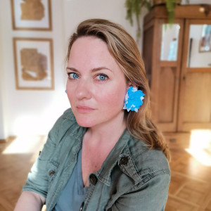 Klipsy kwiaty flamenco