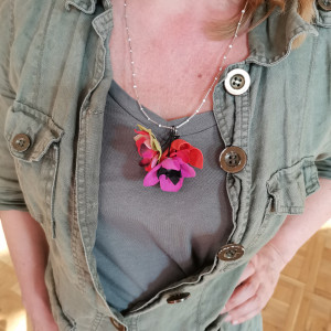 Naszyjnik boho orientalny z kwiatem