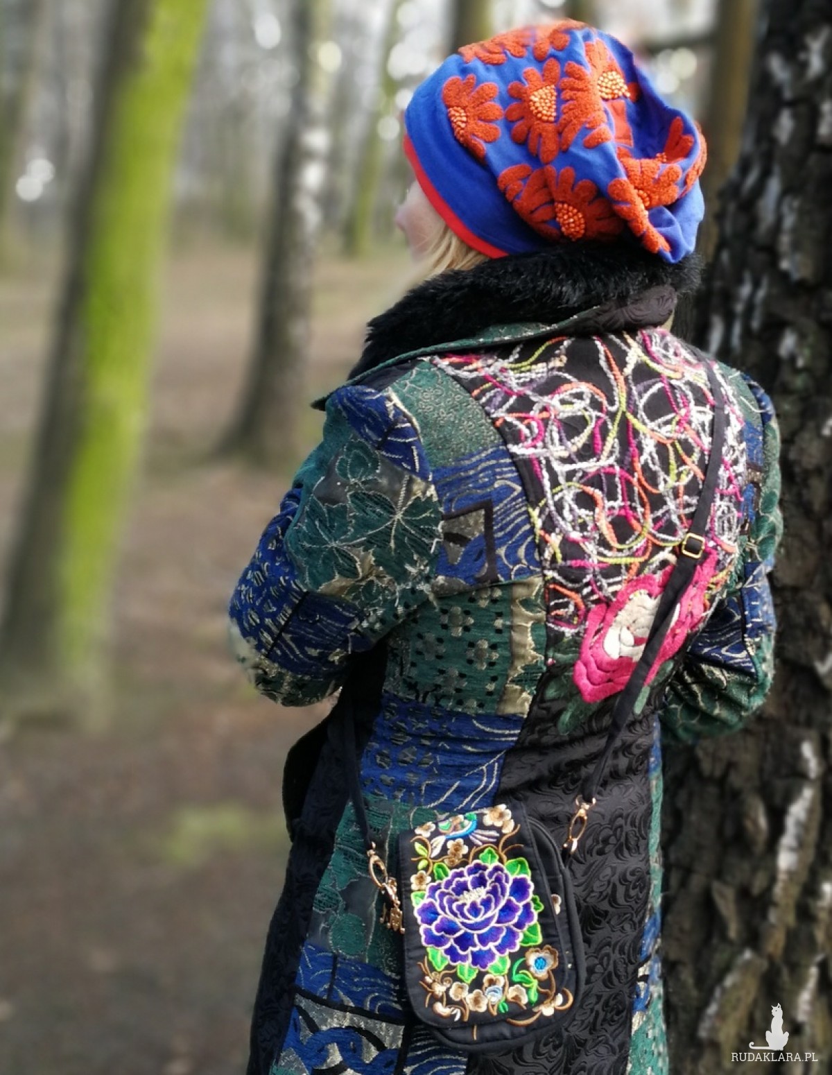torebka damska haftowana etniczna orientalna na ramię