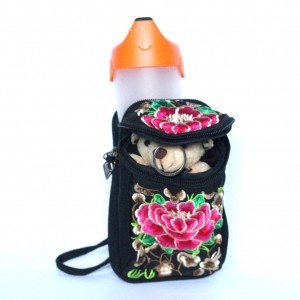 torebka etniczna mała miejska haftowana telefon