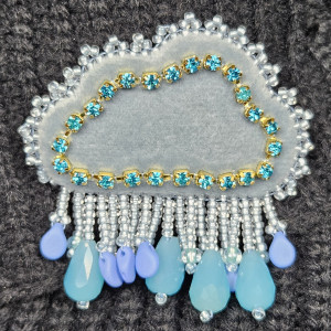 Chmura broszka aksamitna