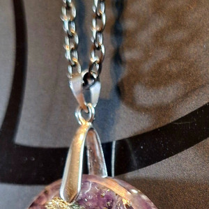 Ametyst Piryt Ezoteria Remedia 🧿🪬 Naszyjnik Wisiorek 🔮 Wsparcie czakr 💜