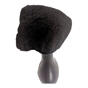 Czapka koronkowa czarna