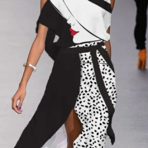 Sukienka nietoperzowa z kobieta