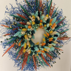 Wianek z naturalnych suszonych roślin