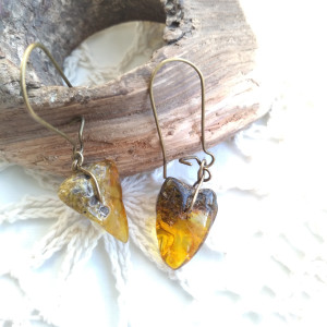 Kolczyki - naturalny bursztyn