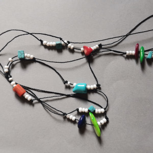 Naszyjnik boho minerały muszle