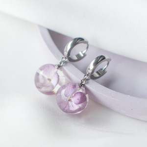 Kolczyki z hortensją