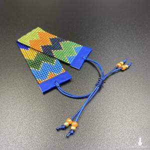 BRANSOLETKA TKANA NA KROŚNIE - KOLOROWA #746