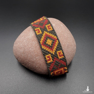 BRANSOLETKA TKANA ORANGE #499