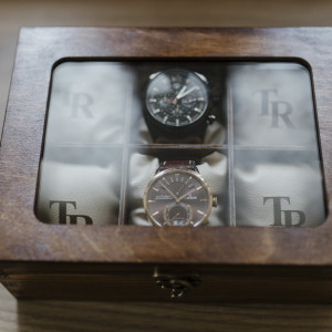 Drewniane pudełko na zegarki 6 komorowe