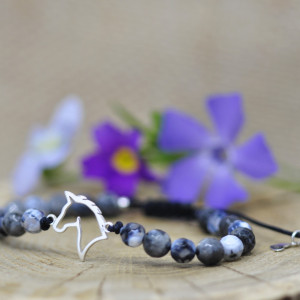 Koń / Konie - bransoletka z koniem, srebro 925