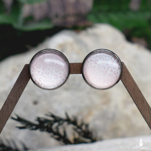 Stalowe kolczyki wkrętki grafika wzorek #285