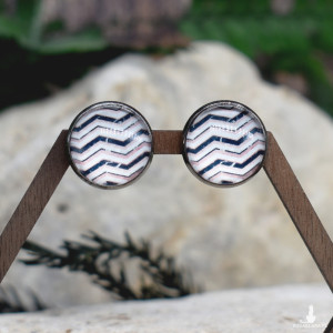 Stalowe kolczyki wkrętki grafika wzorek #287