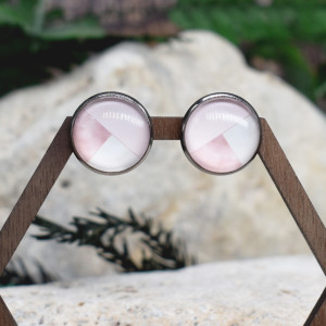 Stalowe kolczyki wkrętki grafika wzorek #290